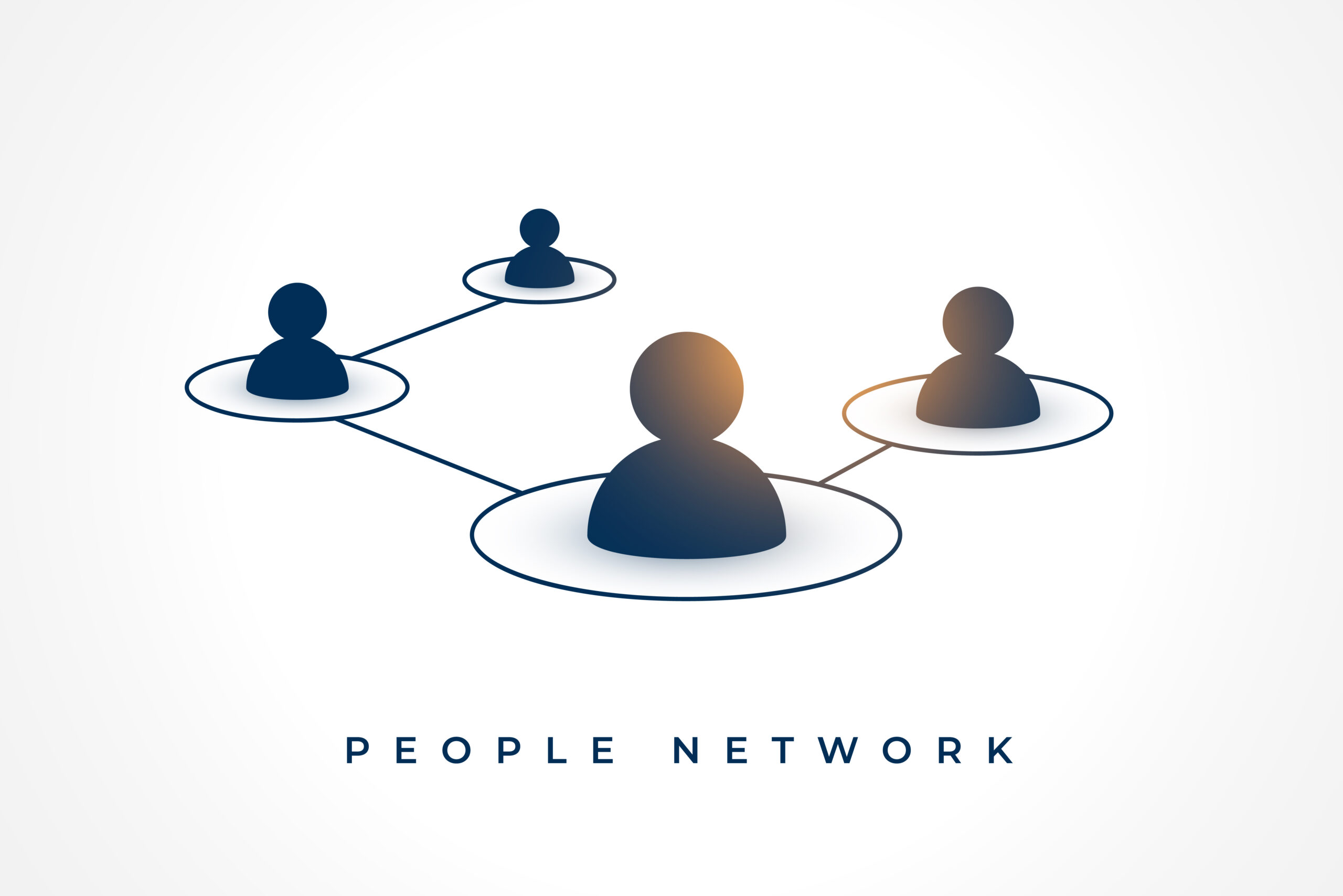 Illustration of connected people icons symbolizing networking for job seekers, highlighting the importance of building professional relationships when looking for a job with support from Advanced Employment Services.